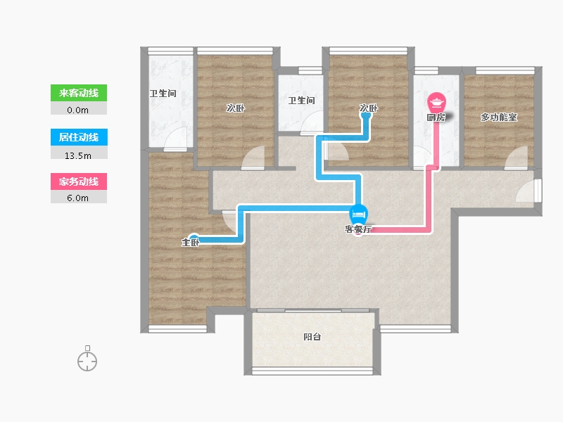 广东省-佛山市-保利珑门-94.00-户型库-动静线