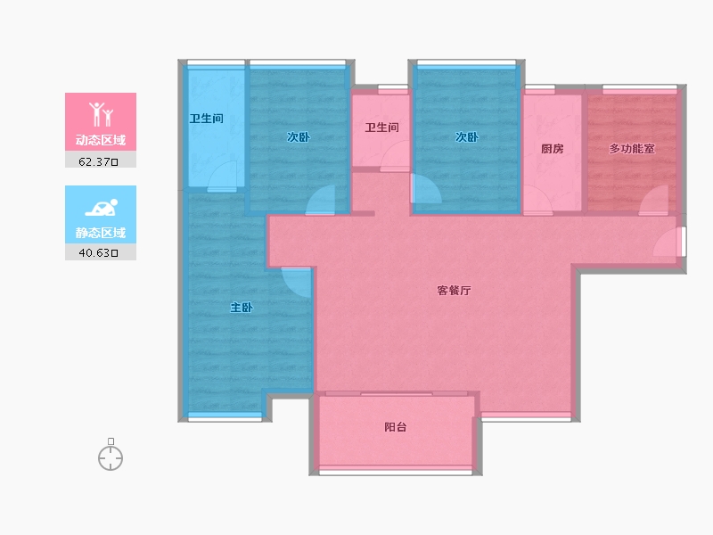 广东省-佛山市-保利珑门-94.00-户型库-动静分区