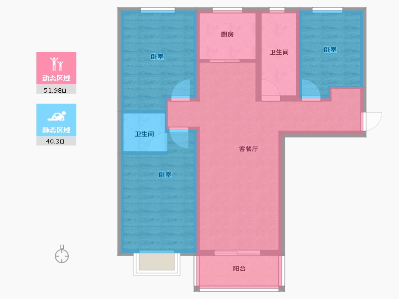 河北省-保定市-普霖第一城-81.68-户型库-动静分区