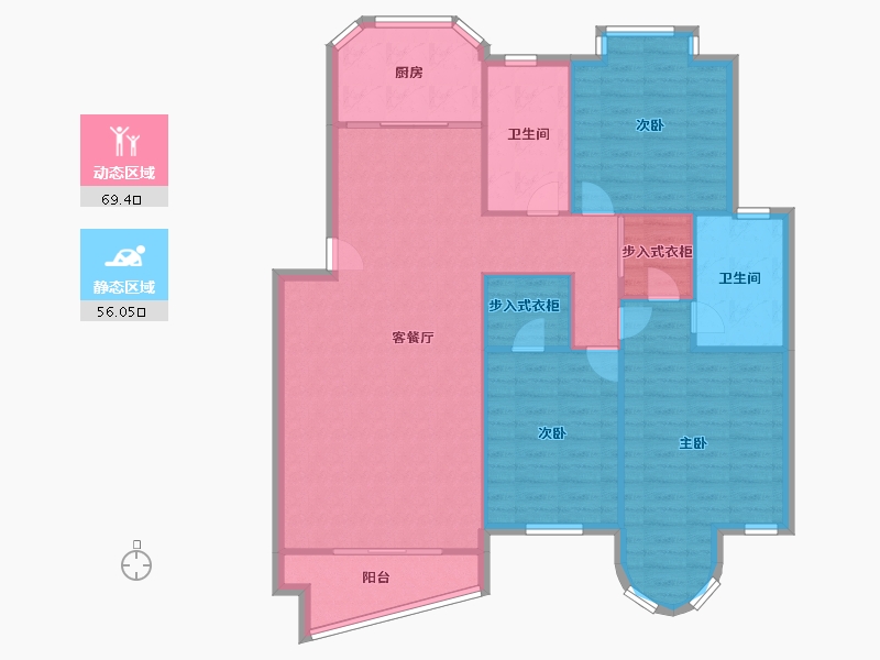 安徽省-芜湖市-滨江翠竹园-115.54-户型库-动静分区