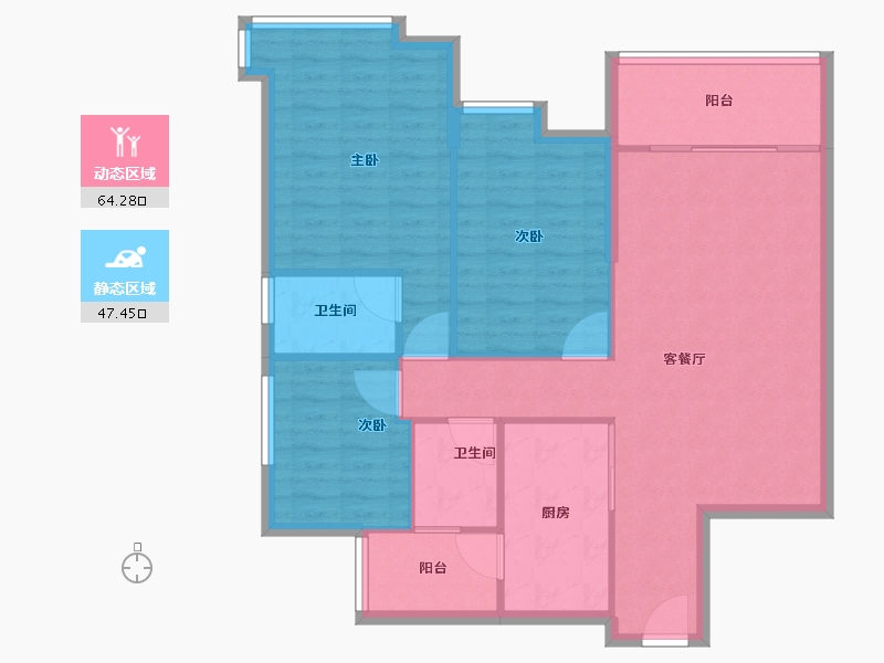 广东省-佛山市-明日华府-102.00-户型库-动静分区