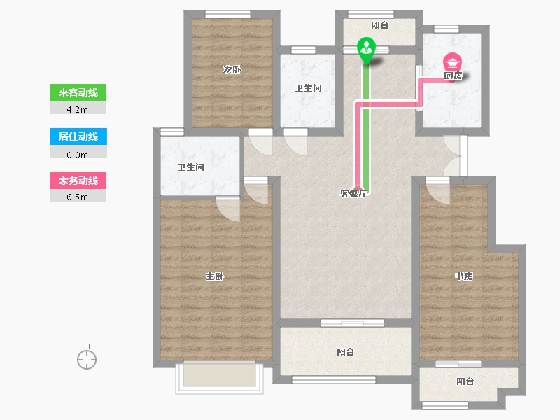 河南省-许昌市-弘基幸福里-106.15-户型库-动静线