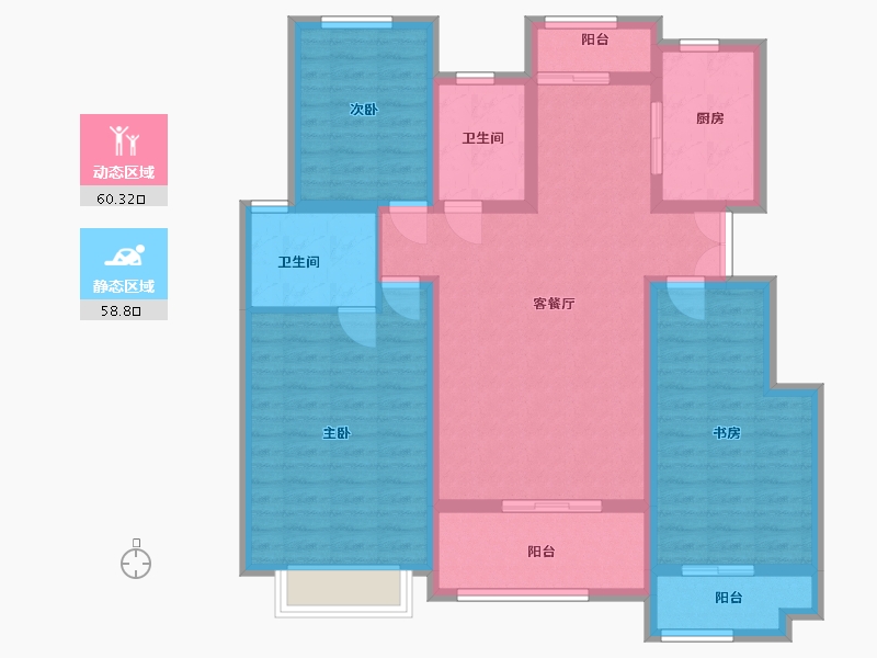 河南省-许昌市-弘基幸福里-106.15-户型库-动静分区