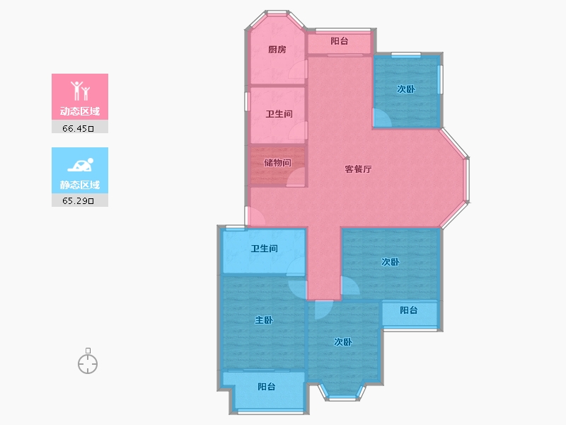 安徽省-芜湖市-香樟城市花园-120.99-户型库-动静分区