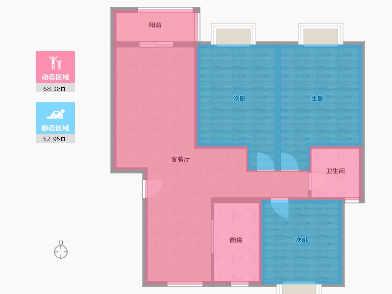 江苏省-无锡市-广汇三期-109.08-户型库-动静分区