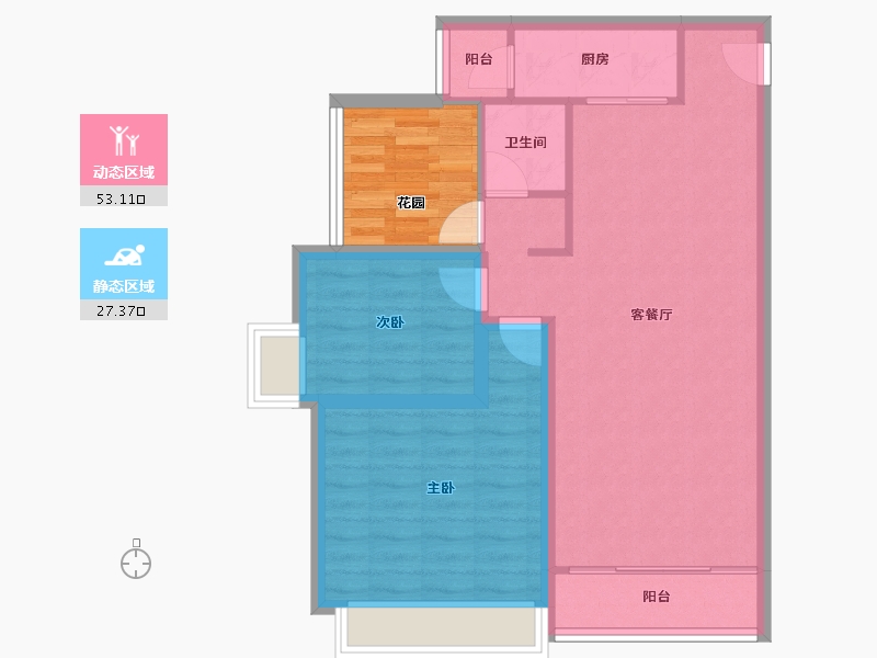 广东省-佛山市-万达华府-79.06-户型库-动静分区