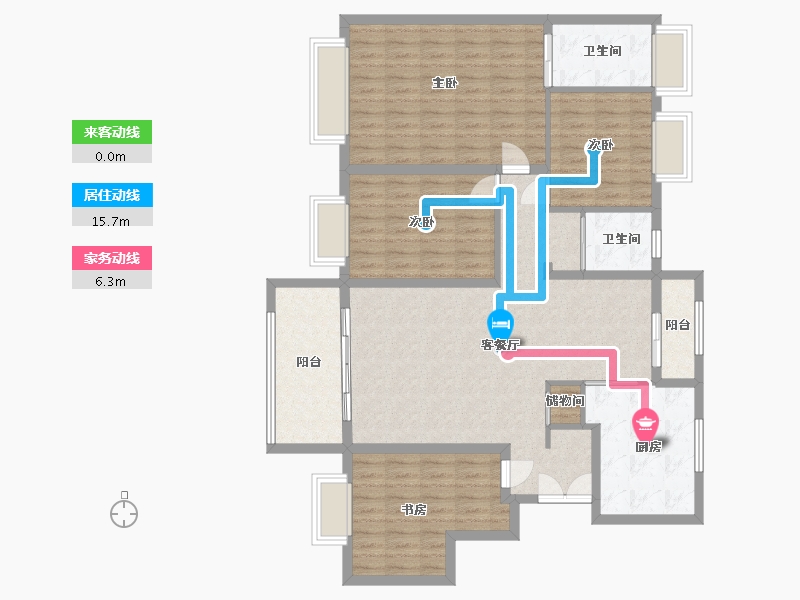 江西省-景德镇市-陶府甲第-123.50-户型库-动静线