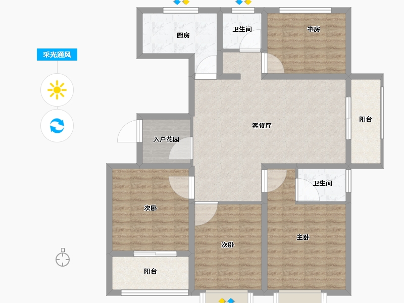 山东省-济宁市-中都尚城-113.01-户型库-采光通风