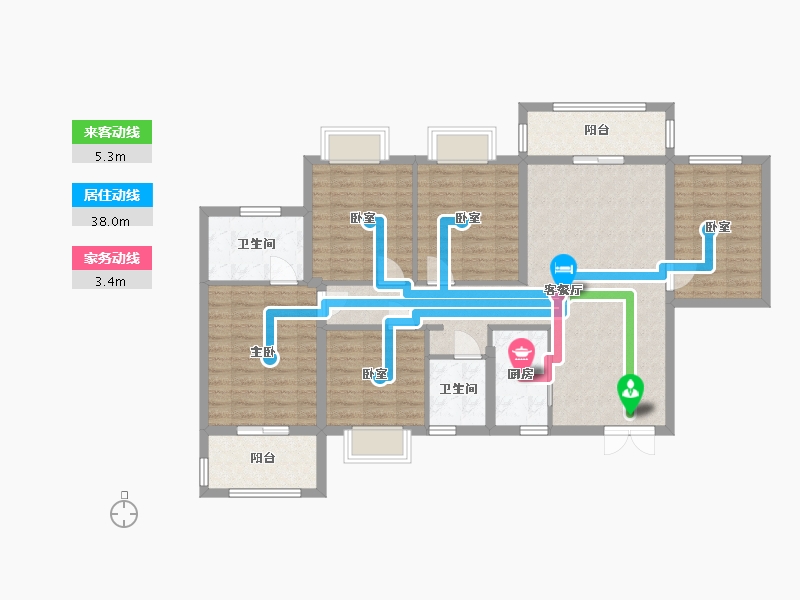 广西壮族自治区-南宁市-凤凰茗城-132.00-户型库-动静线