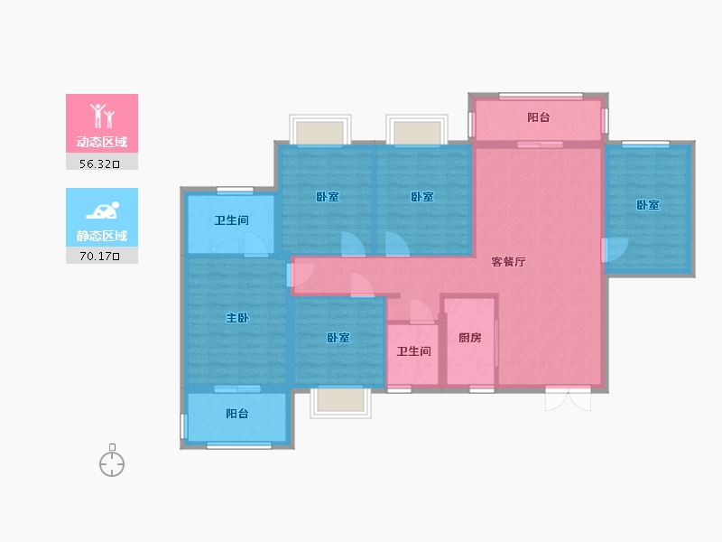 广西壮族自治区-南宁市-凤凰茗城-132.00-户型库-动静分区