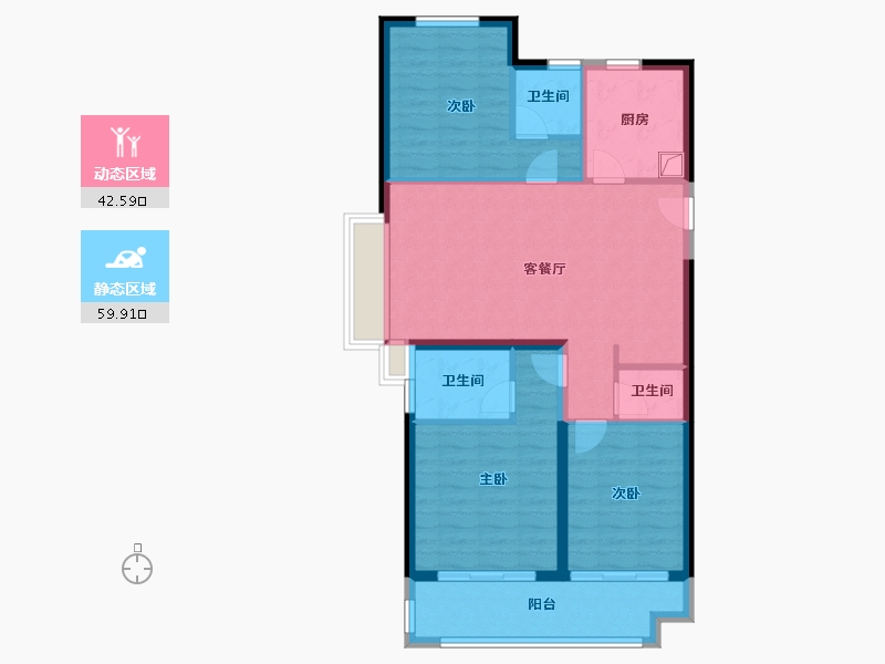 江苏省-宿迁市-中梁首府-92.27-户型库-动静分区