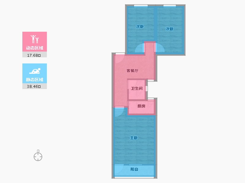 北京-北京市-西坝河北里-48.44-户型库-动静分区