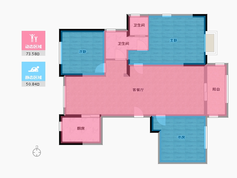 江苏省-苏州市-龙蟠佳苑-112.00-户型库-动静分区