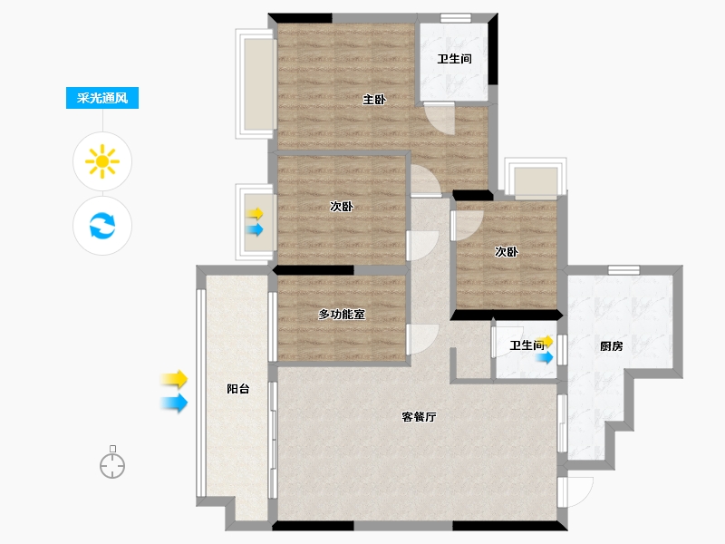 贵州省-黔东南苗族侗族自治州-黔东国际新城-98.00-户型库-采光通风