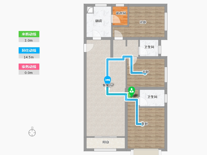 河北省-张家口市-保利中央公园-103.20-户型库-动静线