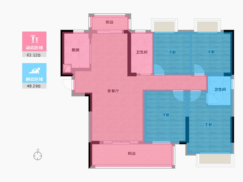 江西省-赣州市-健康城-99.00-户型库-动静分区