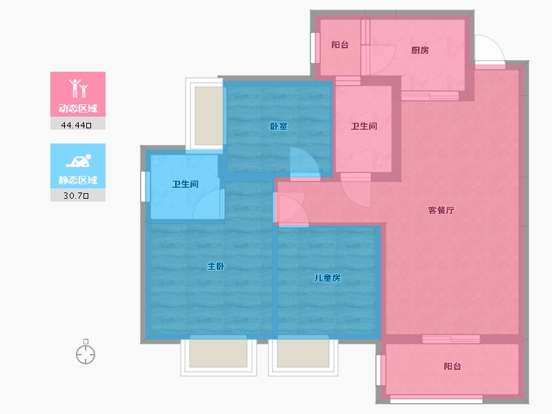 广东省-东莞市-天悦中央广场-72.00-户型库-动静分区