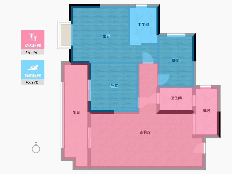 四川省-眉山市-智慧城-95.00-户型库-动静分区