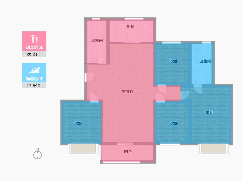 山东省-德州市-壹品原筑-110.00-户型库-动静分区