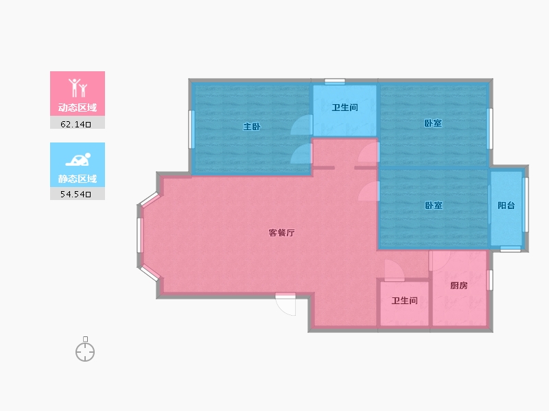 四川省-成都市-东盛园-105.50-户型库-动静分区