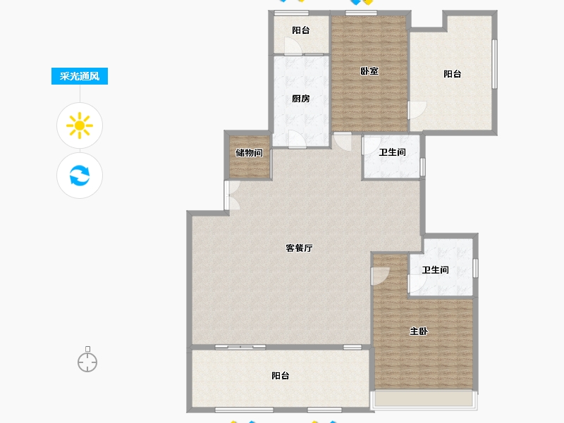 山东省-日照市-御景东方-230.00-户型库-采光通风