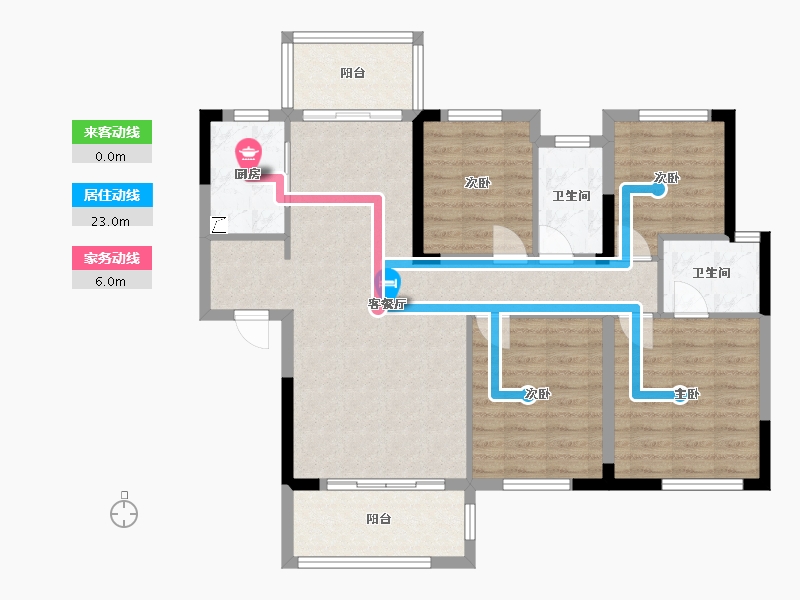 湖南省-长沙市-大唐印象-129.00-户型库-动静线