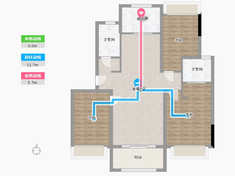 安徽省-宿州市-嘉泰龙城壹号爱丁堡-101.22-户型库-动静线