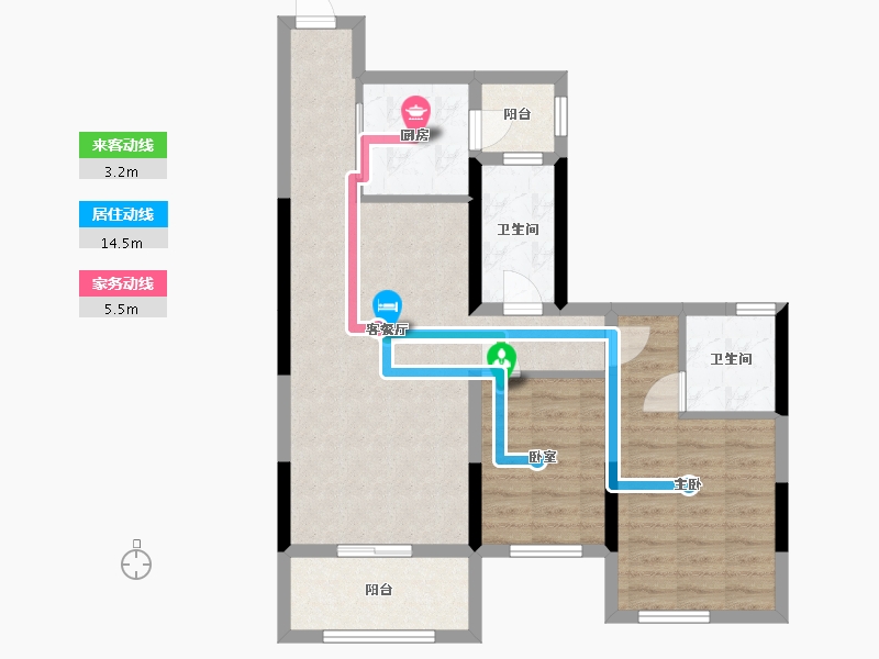 广西壮族自治区-河池市-宜州天地-105.00-户型库-动静线