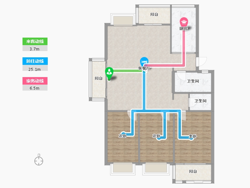 山东省-青岛市-福林苑小区-一期-116.46-户型库-动静线