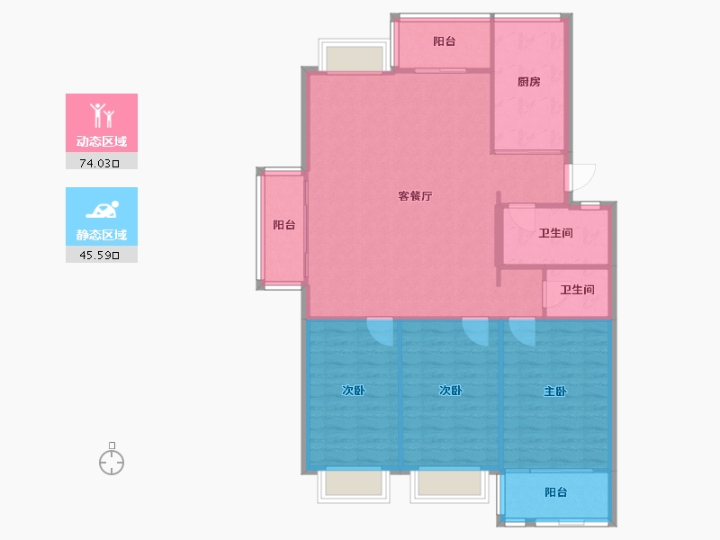 山东省-青岛市-福林苑小区-一期-116.46-户型库-动静分区