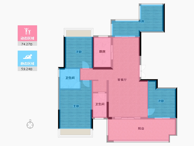 湖北省-恩施土家族苗族自治州-双龙九洲府-120.00-户型库-动静分区