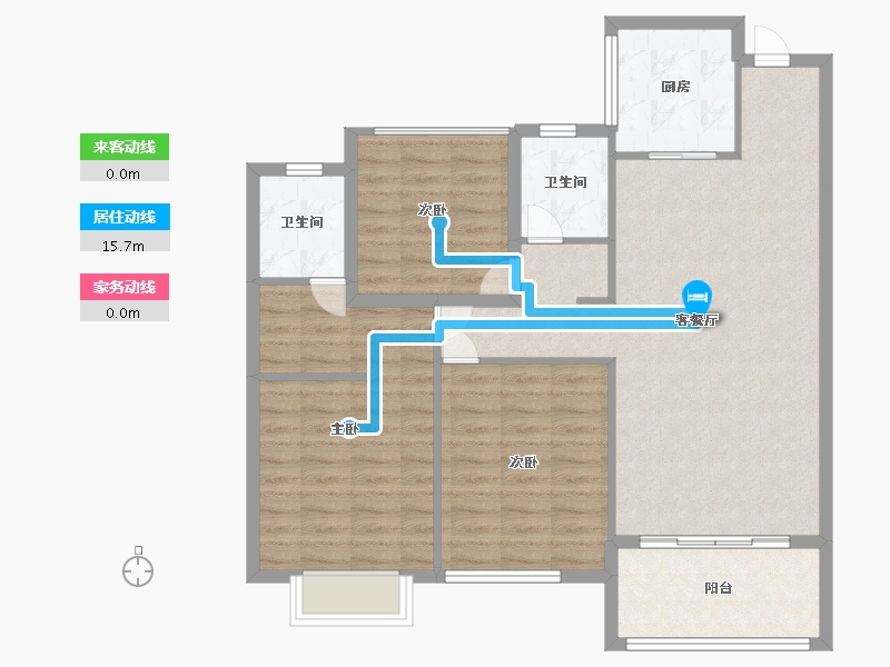 贵州省-黔南布依族苗族自治州-伯爵玉水华府-98.00-户型库-动静线