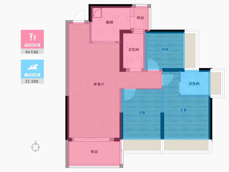 广东省-湛江市-福濠华庭-77.00-户型库-动静分区