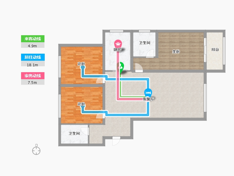 山东省-德州市-碧水雅居-125.00-户型库-动静线