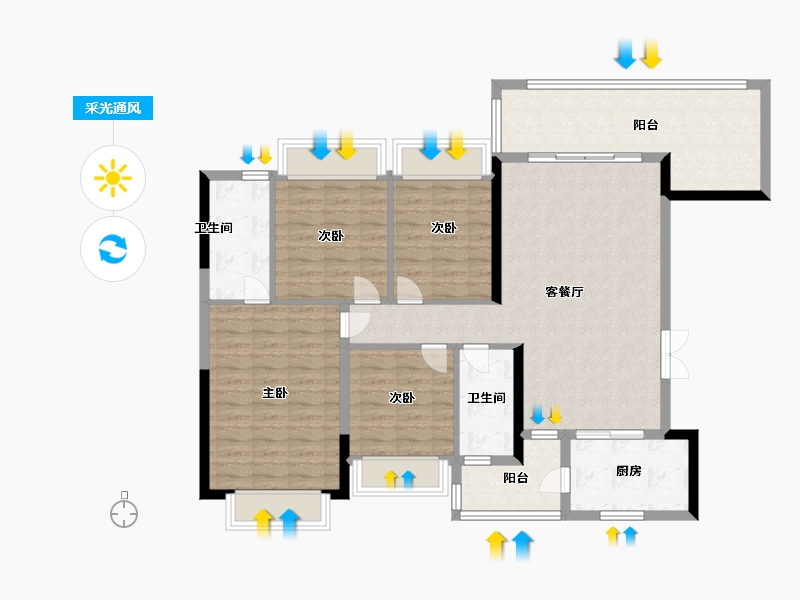 贵州省-铜仁市-麒龙印象江口-111.47-户型库-采光通风