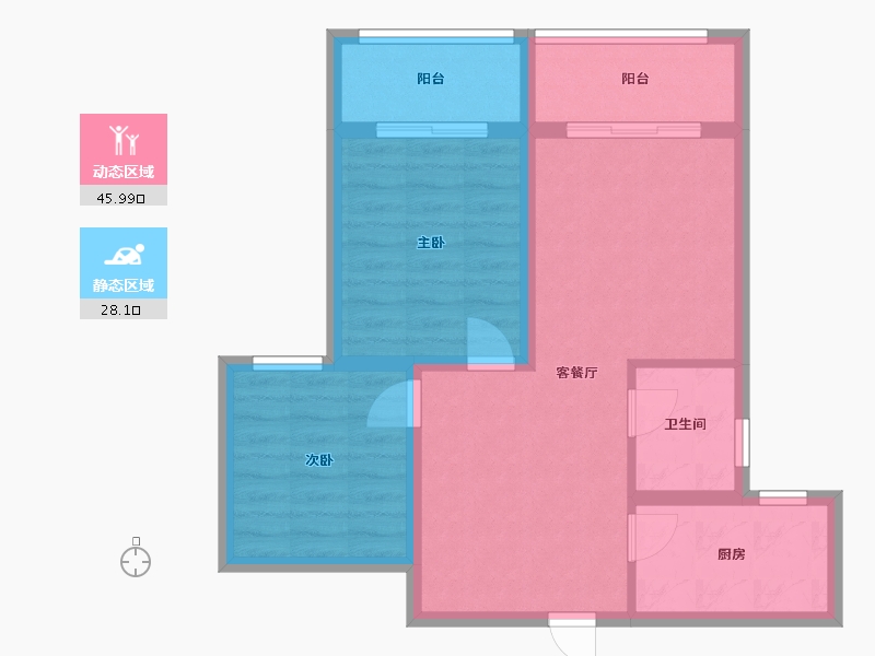 河北省-张家口市-境门御府-65.00-户型库-动静分区