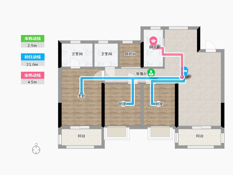 安徽省-安庆市-高速 滨江首府-88.37-户型库-动静线