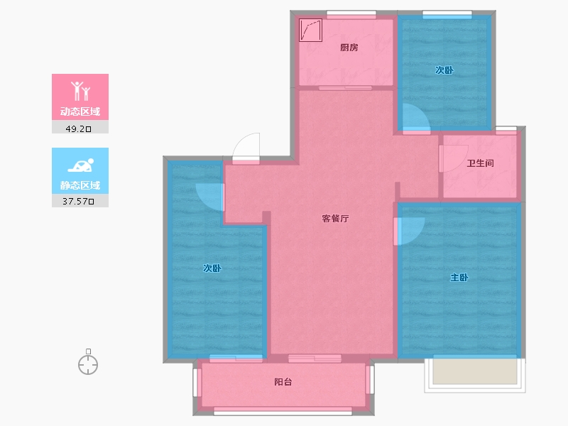 山东省-济宁市-秀锦苑-90.00-户型库-动静分区