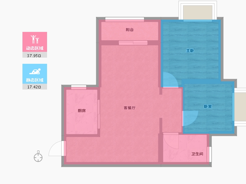 广东省-深圳市-南山悦时光安居房-53.60-户型库-动静分区