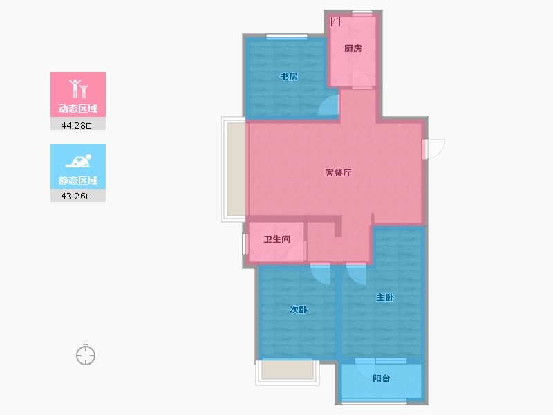 山东省-青岛市-天泰欢乐时光-76.99-户型库-动静分区