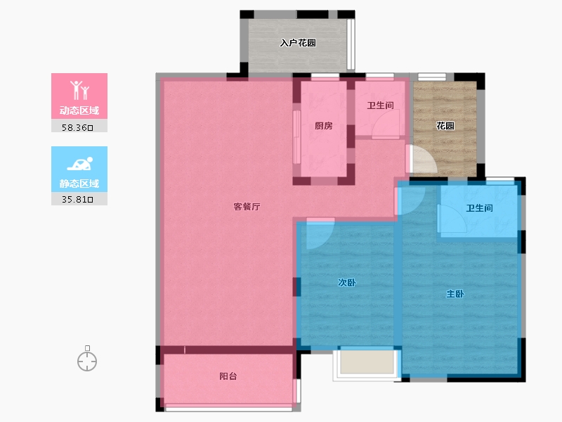 广西壮族自治区-贺州市-春天・五彩江南-92.13-户型库-动静分区