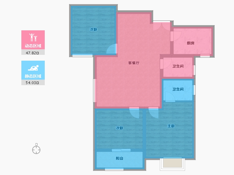 陕西省-咸阳市-农科人才公寓-102.11-户型库-动静分区