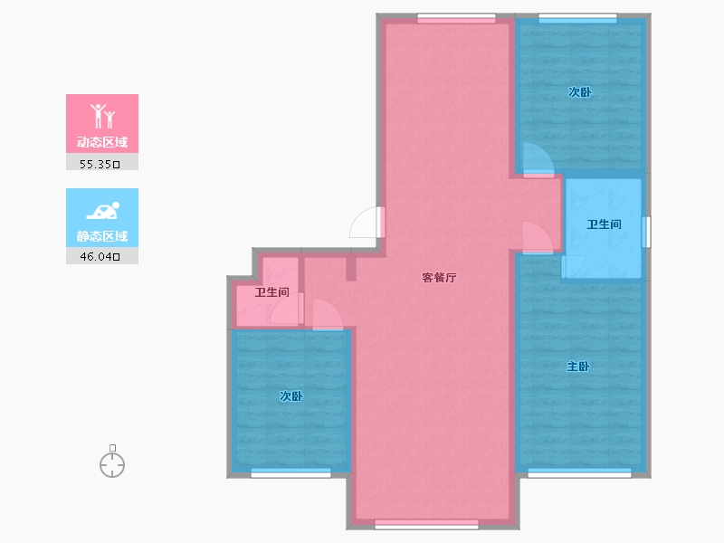 内蒙古自治区-锡林郭勒盟-熙樾新城-102.00-户型库-动静分区