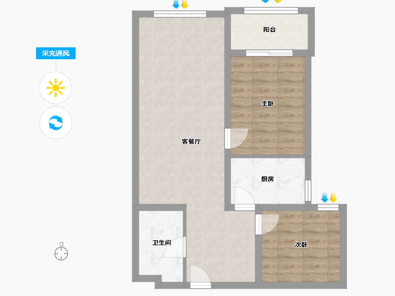 河北省-保定市-中廉良小区-59.00-户型库-采光通风