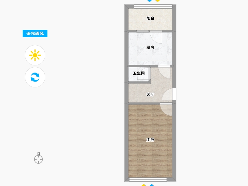 辽宁省-沈阳市-陵西一小区-31.90-户型库-采光通风