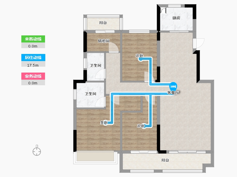 安徽省-合肥市-力高澜湖前城-100.00-户型库-动静线