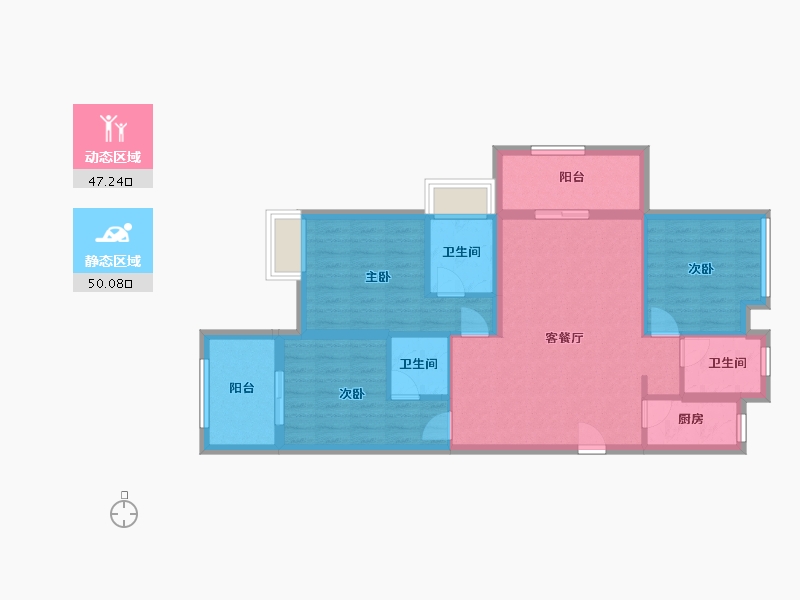 福建省-南平市-象屿御岭-87.00-户型库-动静分区