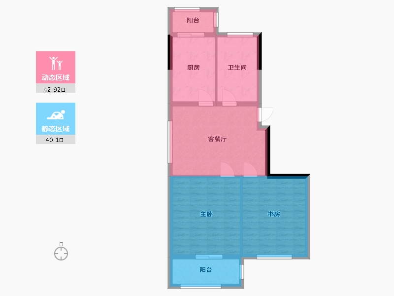 江苏省-南通市-景和花苑-东区-75.00-户型库-动静分区