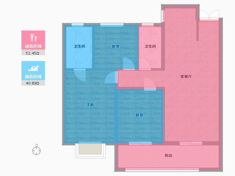 河南省-平顶山市-千田理想城-83.91-户型库-动静分区