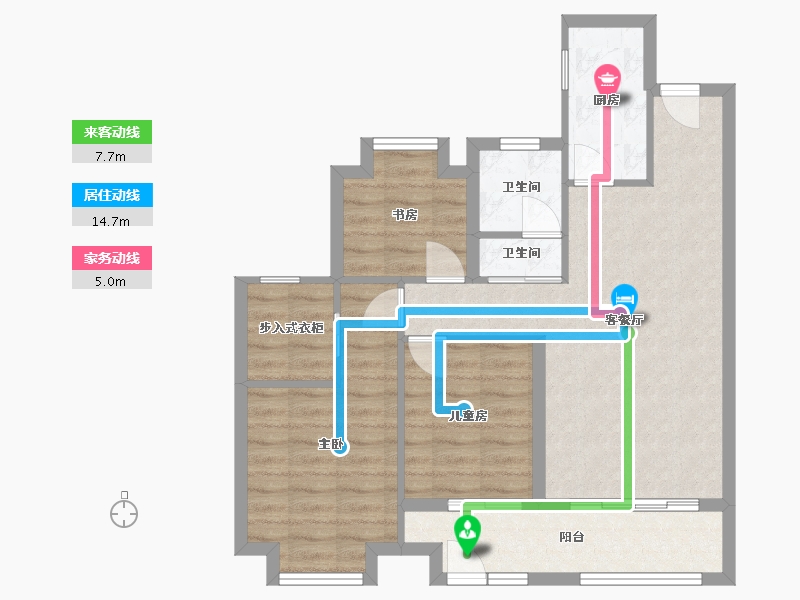 湖南省-衡阳市-泉峰佳苑-115.00-户型库-动静线